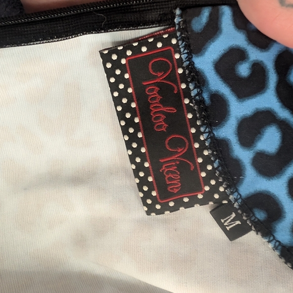 Voodoo Vixen Blue Leopard Print Wiggle Dress - Picture 3 of 3